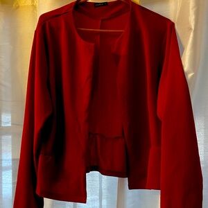Vibrant Red Women's Blazer size 1x NWOT